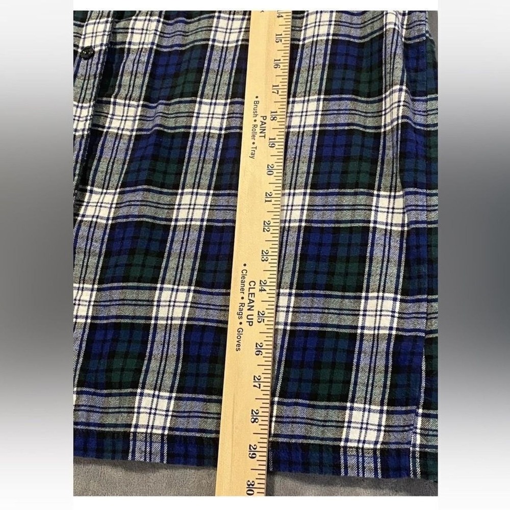 Pendleton Men's Long Sleeve Button Up Shirt Blue Green Plaid Size Large - Picture 3 of 5
